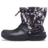Cizme Crocs Classic Lined Neo Puff Tie Dye „Black White” 207328-001