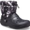 Cizme Crocs Classic Lined Neo Puff Tie Dye „Black White” 207328-001