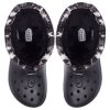 Cizme Crocs Classic Lined Neo Puff Tie Dye „Black White” 207328-001