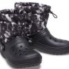 Cizme Crocs Classic Lined Neo Puff Tie Dye „Black White” 207328-001