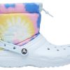 Cizme Crocs Classic Lined Neo Puff „Tie Dye Mineral Blue” 207328-002