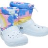 Cizme Crocs Classic Lined Neo Puff „Tie Dye Mineral Blue” 207328-002