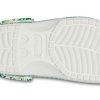 Crocs 4 Printing Outdoor Toc plat Beach Sports Sandale albe verzi „Alb Verde” 206230-1C8