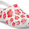 Crocs Classic Beach Sandals Unisex Red White 207849-1AZ Crocs Classic Beach Sandals Unisex Red White 207849-1AZ