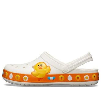 Crocs Classic Clog Line Friends Beach, alb, galben, sandale unisex „alb galben” 205791-100 Crocs Classic Clog Line Friends Beach, alb, galben, sandale unisex „alb galben” 205791-100