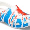 Crocs Classic Pattern Rezistent la uzură Anti-alunecare Sport Unisex Alb Albastru Roșu Sandale „Alb Albastru Roșu” 205453-928