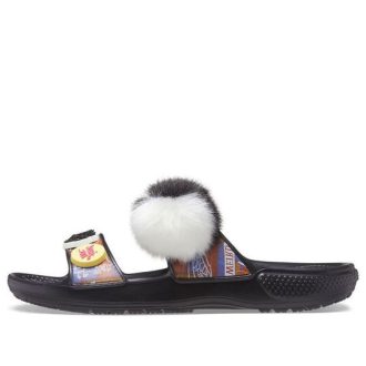 Crocs Classic Soft Sole Cozy Flat Toc Sport Papuci Unisex Negru 207403-001