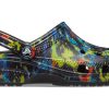 Crocs Classic Tie Dye Pattern Sandale Crocs Beach Unisex Denim Blue 205453-4SW
