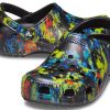 Crocs Classic Tie Dye Pattern Sandale Crocs Beach Unisex Denim Blue 205453-4SW