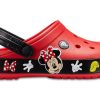 Crocs Crocband Cartoon Mickey Mouse Sandale unisex rezistente la uzură, roșu, negru „Roșu negru” 204936-90H