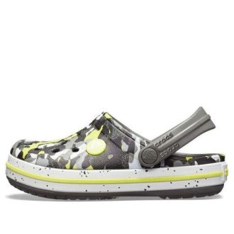Crocs (GS) Crocband Camo Printed Saboți „Grey Black Yellow” 205301-0ED
