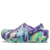 Crocs (GS) Saboți clasici cu căptușeală marmorată „Neon Purple Multi” 207238-573
