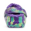 Crocs (GS) Saboți clasici cu căptușeală marmorată „Neon Purple Multi” 207238-573