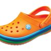 Crocs (GS) Saboți Crocband Rainbow Band „Orange Blue” 205205-80O