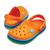 Crocs (GS) Saboți Crocband Rainbow Band „Orange Blue” 205205-80O