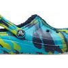 Crocs (GS) Saboți cu căptușeală clasică marmorată „Blue Tie Dye” 207238-4HQ