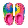 Crocs (GS) Saboți grafici cu căptușeală TieDye „Blue Pink” 206683-6RW