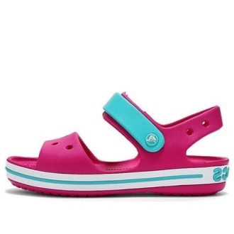 Crocs (GS) Sandale cu închidere cu curele Crocband „Pink Blue” 12856-6LH
