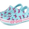 Crocs (PS) 4 Printing Outdoor Toc plat Beach Sports Sandale albastre 206178-4O9 Crocs (PS) 4 Printing Outdoor Toc plat Beach Sports Sandale albastre 206178-4O9