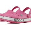 Crocs (PS) Crocband Bold Logo Outdoor Toc plat Minimalistic Sport Sandale roz 206022-65Y Crocs (PS) Crocband Bold Logo Outdoor Toc plat Minimalistic Sport Sandale roz 206022-65Y