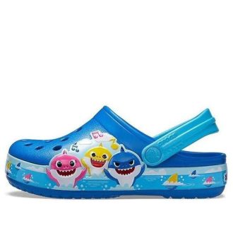 Crocs (PS) Funny Shark Small Crocs Outdoor Toc plat Beach Sports Sandale albastre 206704-4JL Crocs (PS) Funny Shark Small Crocs Outdoor Toc plat Beach Sports Sandale albastre 206704-4JL