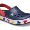 Crocs (PS) Mickey Outdoor Sandale sport cu toc plat, albastru adânc 207077-410