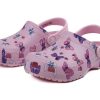 Crocs (PS) Saboți clasici, model fluture, în aer liber, toc plat, sport, sandale roz 206414-6GD Crocs (PS) Saboți clasici, model fluture, în aer liber, toc plat, sport, sandale roz 206414-6GD