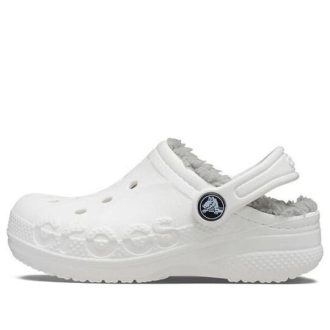 Crocs (PS) Saboți cu căptușeală Baya Classic „Alb Gri” 207500-11H