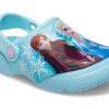 Crocs (PS) Sandale albastre sport cu toc plat cu imprimare înghețată în aer liber 207078-4O9 Crocs (PS) Sandale albastre sport cu toc plat cu imprimare înghețată în aer liber 207078-4O9