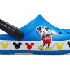 Crocs (PS) Sandale albastre sport cu toc plat Disney Mickey 206307-4JL
