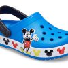 Crocs (PS) Sandale albastre sport cu toc plat Disney Mickey 206307-4JL