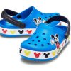Crocs (PS) Sandale albastre sport cu toc plat Disney Mickey 206307-4JL