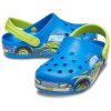 Crocs (PS) Sandale sport albastre cu model amuzant cu toc plat 207074-4JL