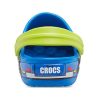 Crocs (PS) Sandale sport albastre cu model amuzant cu toc plat 207074-4JL