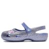 Crocs (PS) Sandale sport albastre lucioase cu toc plat pentru exterior 206370-434 Crocs (PS) Sandale sport albastre lucioase cu toc plat pentru exterior 206370-434