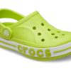 Crocs (PS) Sandale verzi pentru sport de plajă cu toc plat pentru exterior 205100-3TX Crocs (PS) Sandale verzi pentru sport de plajă cu toc plat pentru exterior 205100-3TX