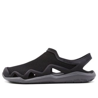 Crocs Swiftwater Wave Sandal Flats „Black Grey” 205701-0DD