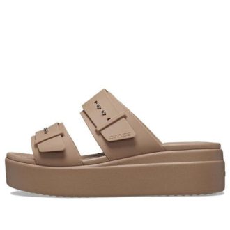 Crocs (WMNS) Brooklyn Sandal Low Wedge „Latte” 207431-2Q9