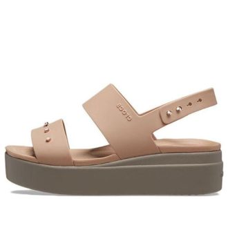 Crocs (WMNS) Brooklyn Studded Low Wedge „Cork Mushroom” 209254-2DH