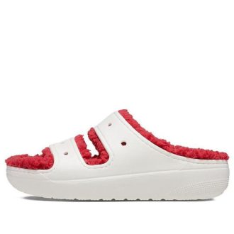 Crocs (WMNS) Classic Cozzzy Holiday Sweater Sandal „White Red” 209227-90H