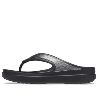 Crocs (WMNS) Papuci negri cu talpă groasă 206919-001