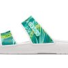 Crocs (WMNS) Papuci sport cu toc plat Classic Tropical Outdoor Alb Verde 207183-94S