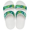 Crocs (WMNS) Papuci sport cu toc plat Classic Tropical Outdoor Alb Verde 207183-94S