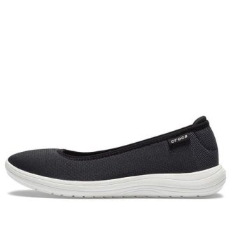 Crocs (WMNS) Reviva Cosy Reathable Low Tops Athleisure Casual Sport Pantof Negru Alb 205880-066