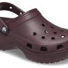 Crocs (WMNS) Saboți clasici cu platformă „Dark Cherry” 206750-6WD