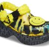 Crocs (WMNS) Saboți clasici Față zâmbitoare, elegant, sport plat, sandale galbene 207271-90H