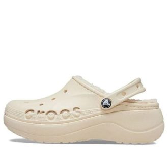 Crocs (WMNS) Saboți căptușit cu platformă Baya „bej” 208708-11S