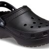 Crocs (WMNS) Saboți cu căptușire cu platformă clasică „Negru” 207938-001