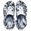 Crocs (WMNS) Saboți marmorat cu platformă clasică „Alb negru” 207176-066