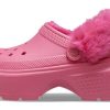 Crocs (WMNS) Sabot cu căptușeală Stomp „Hyper Pink” 208546-6VZ